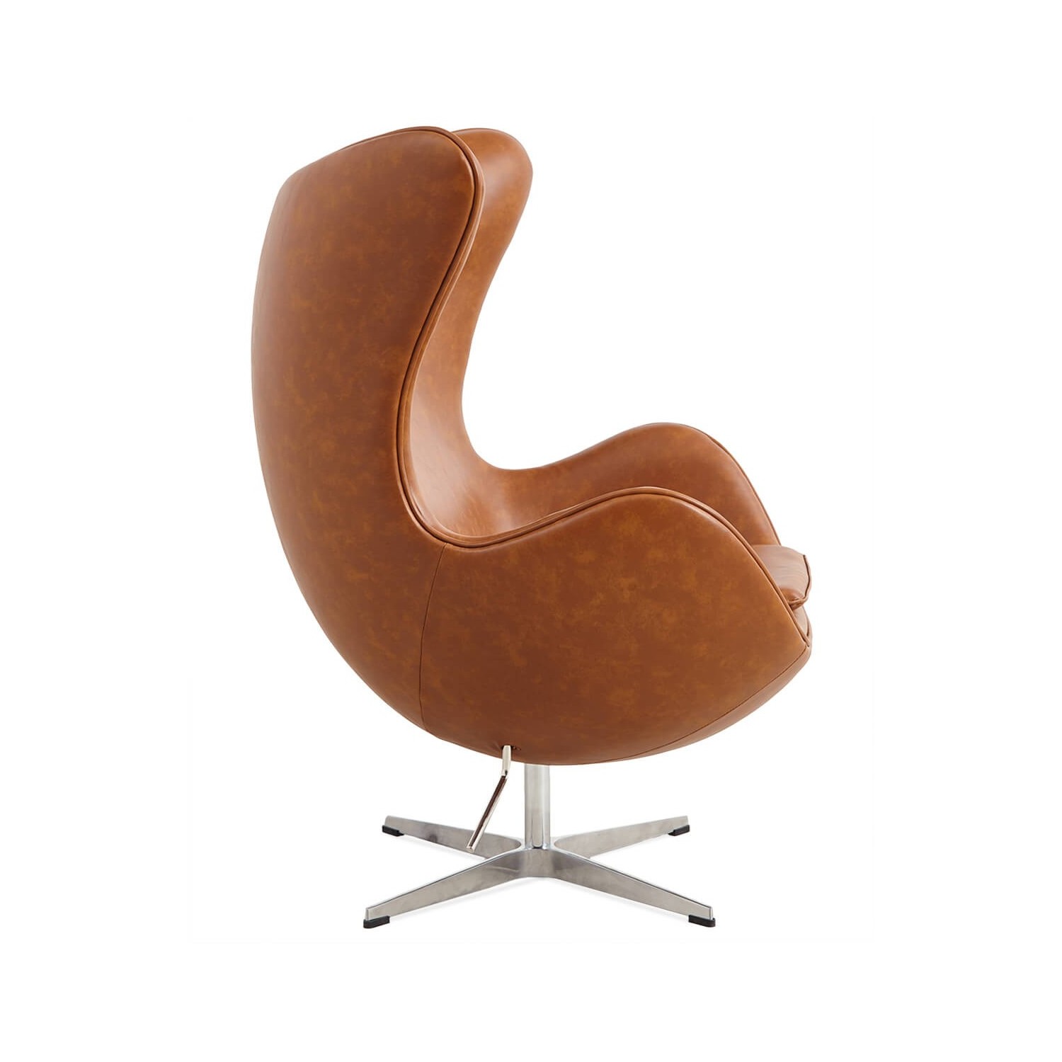 Replica Egg Chair em couro vintage envelhecido