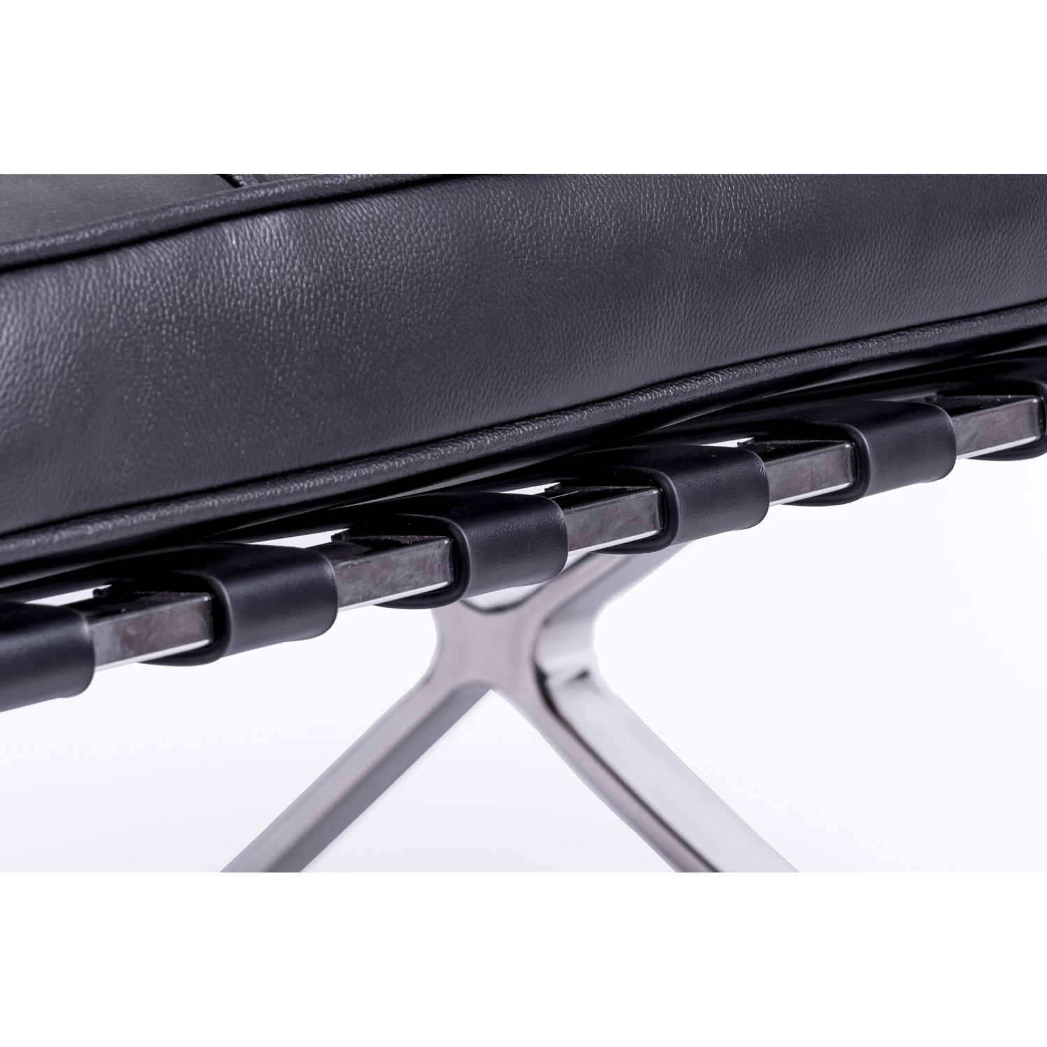 Premium Barcelona chair replica in Italian leather