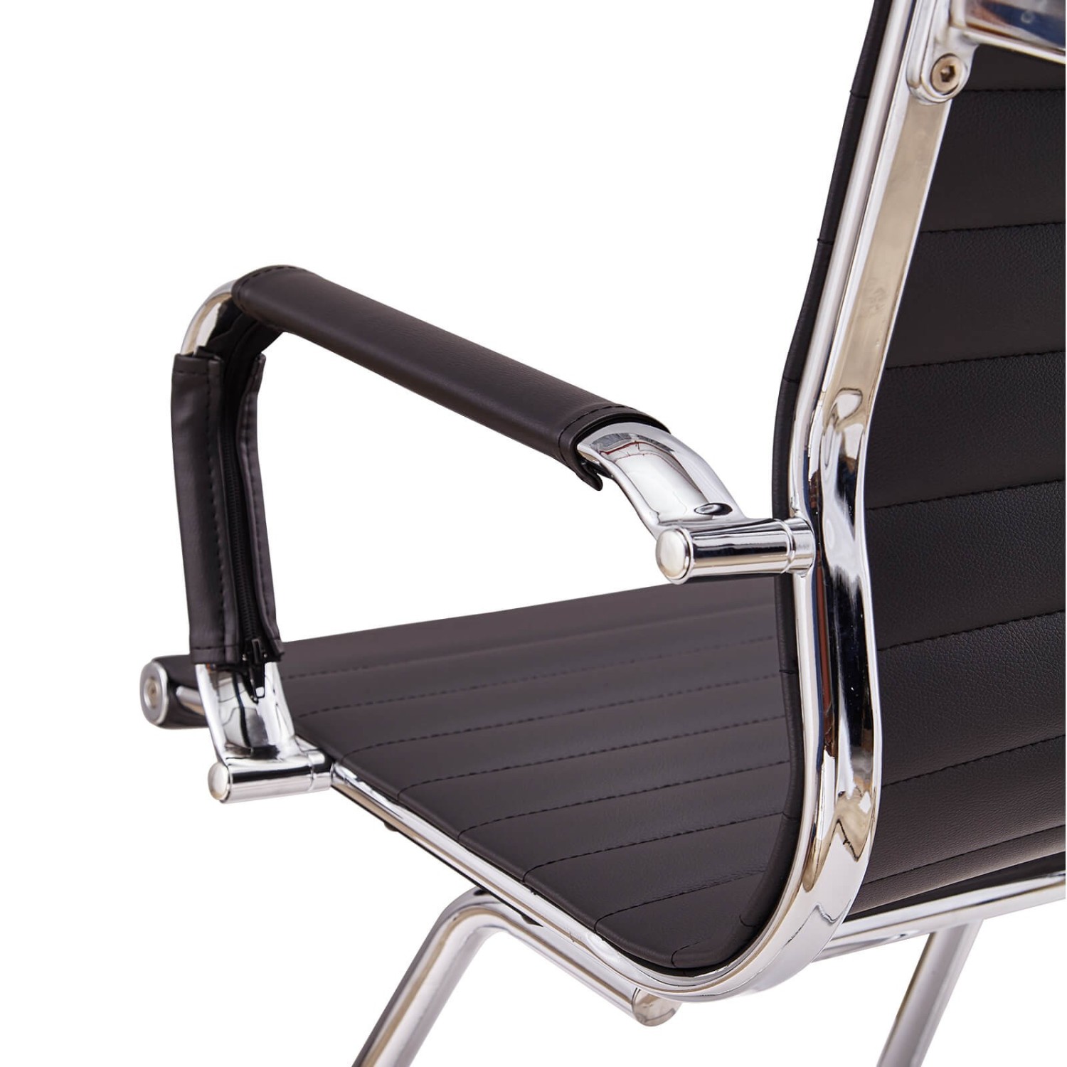 Sedia da ufficio Alu Lowback Fixed Edition in similpelle