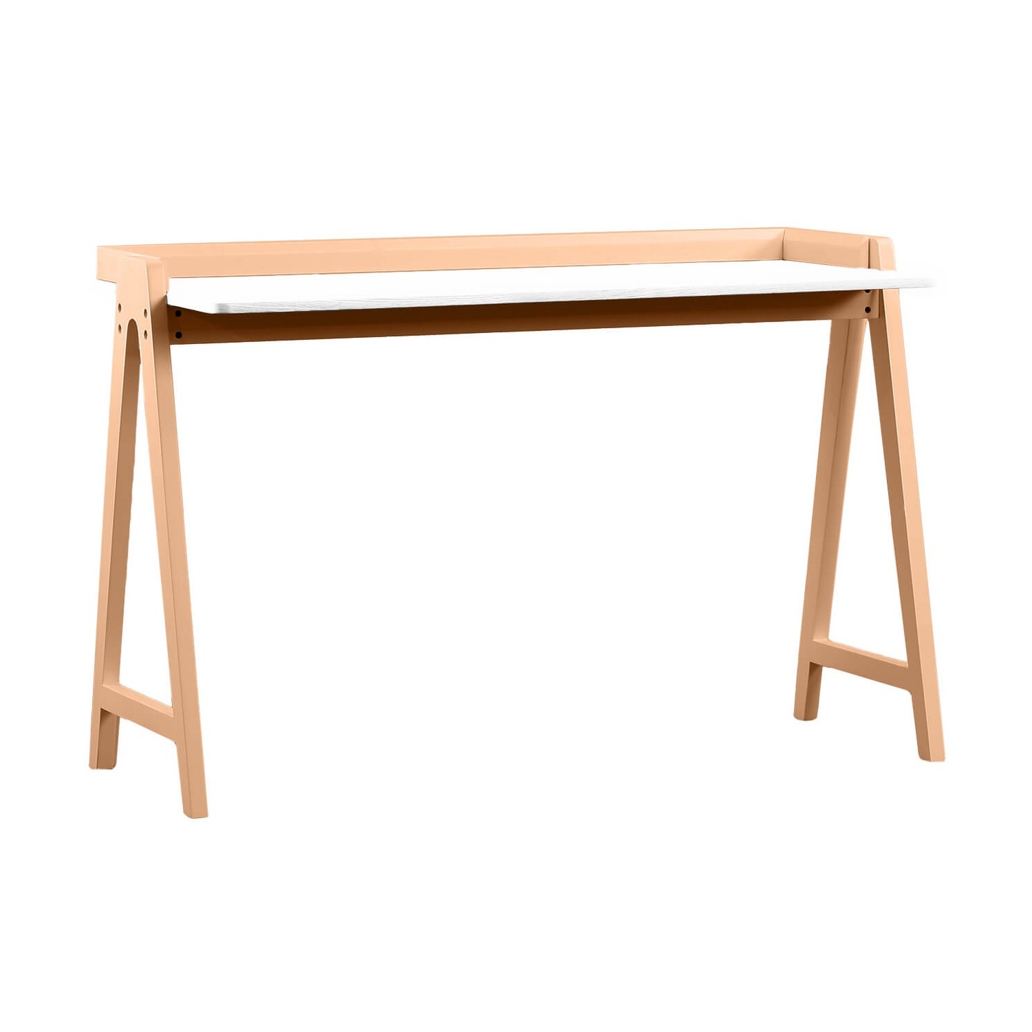 Mesa pop com pernas de carvalho maciço