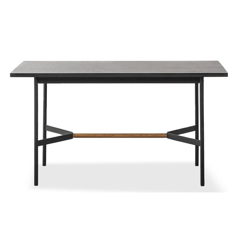Table à Manger Rectangulaire Blackstorm 140x80cm en Bois de Chêne