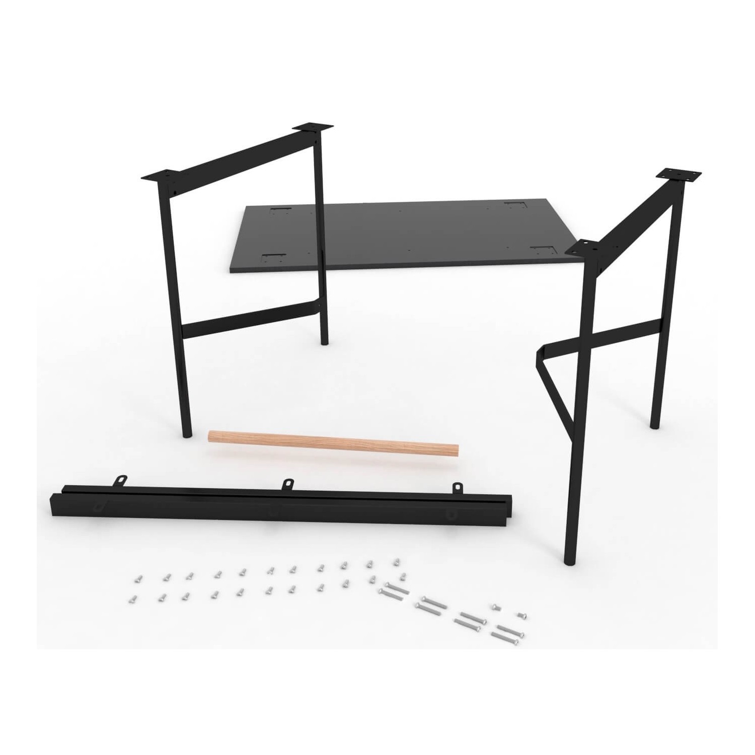 Tavolo da pranzo rettangolare Blackstorm 140x80cm in legno di quercia