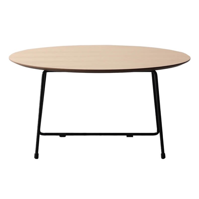 Mesa de centro redonda 80cm em madeira de carvalho