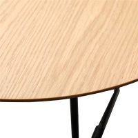 Kulatý konferenční stolek 80 cm z dubového dřeva