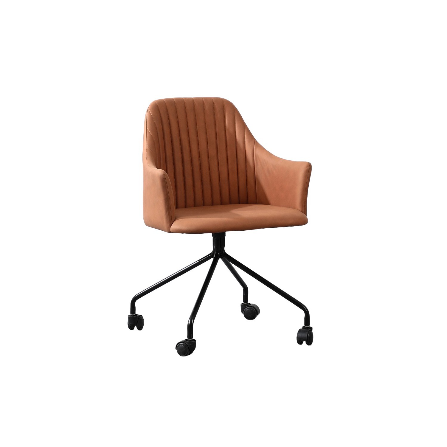 Sedia da ufficio imbottita in stile vintage 