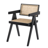 Replica Chandigarh stoel met armen door ontwerper Pierre Jeanneret 