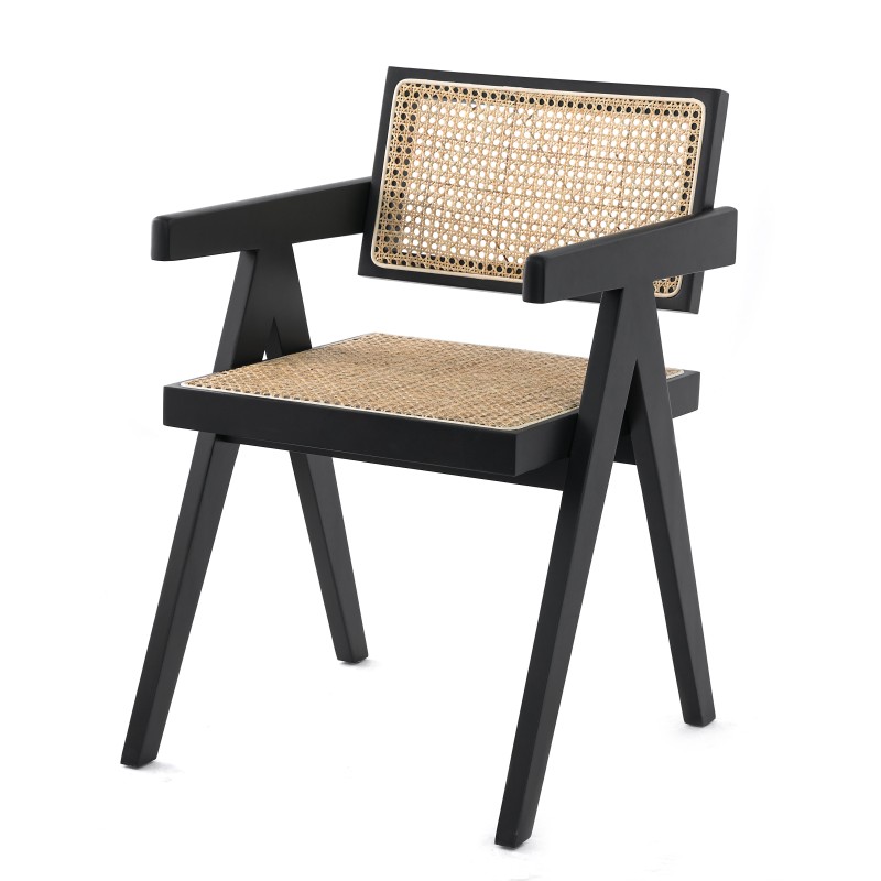 Replica Chandigarh Stuhl mit Armlehnen von Designer Pierre Jeanneret 