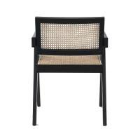 Réplica da cadeira Chandigarh com braços do designer Pierre Jeanneret 