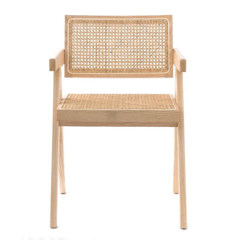 Réplica silla Chandigarh con brazos del diseñador Pierre Jeanneret 