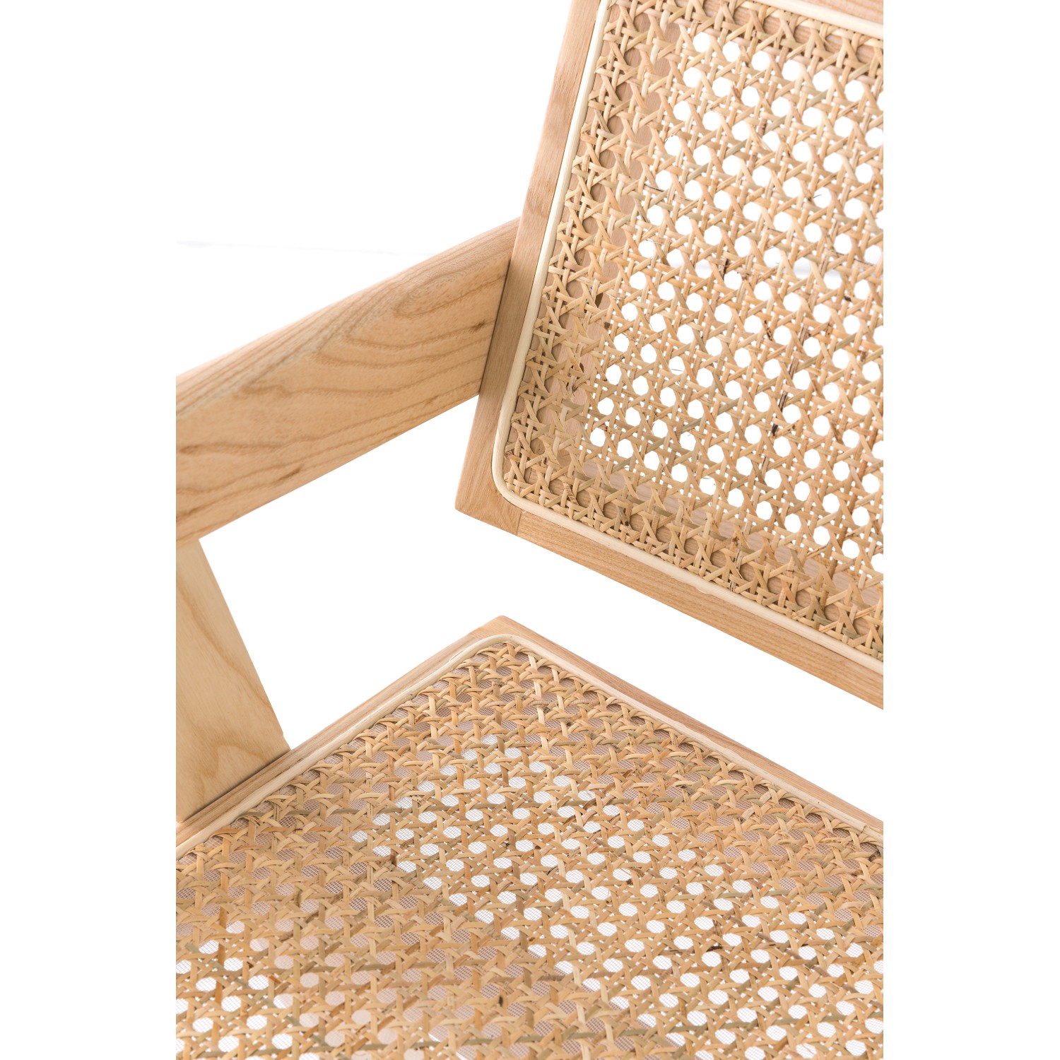 Replica Chandigarh chair with arms by designer Pierre Jeanneret 