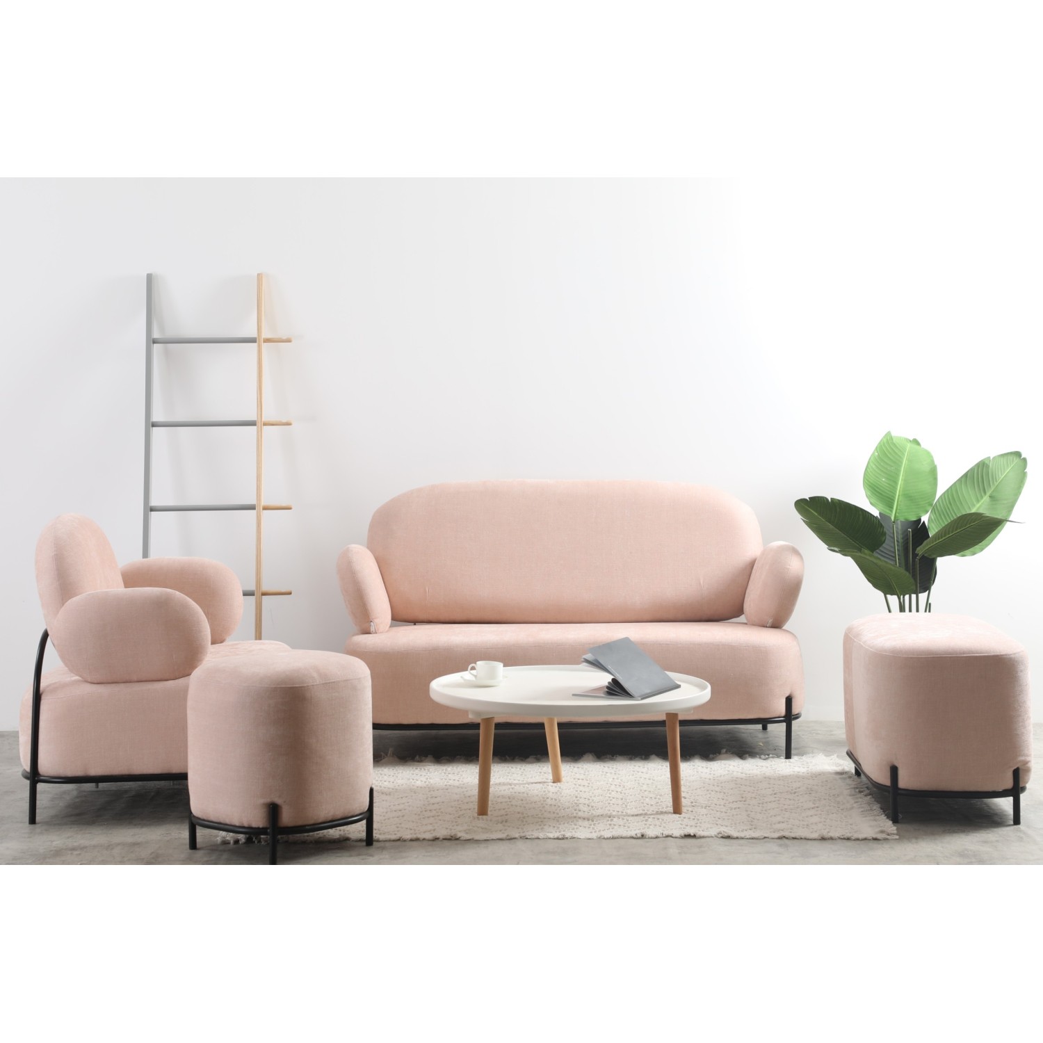 Minimalistinen muotoilu Clair Loveseat sohvan jalkatuki