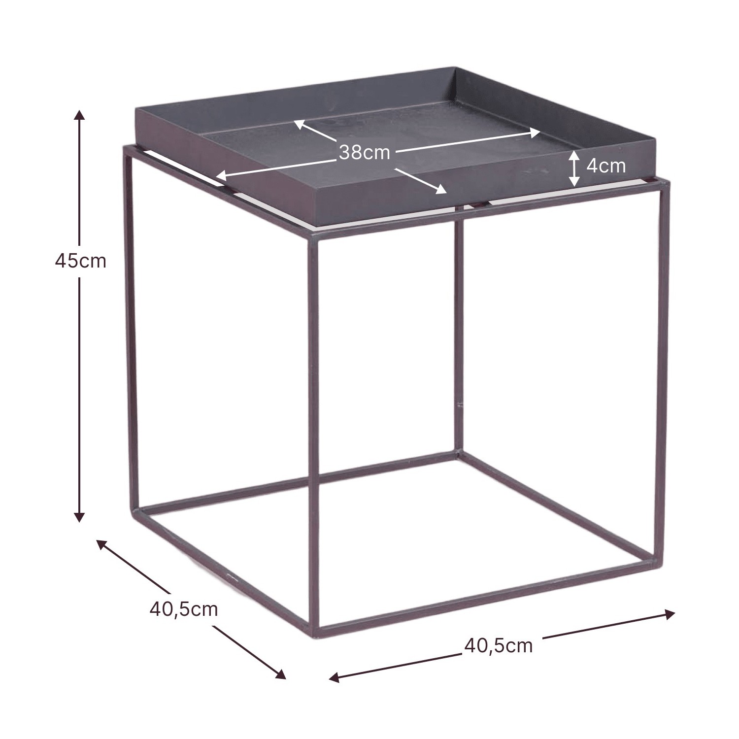 Table d'appoint Sorento adaptée à une utilisation en extérieur