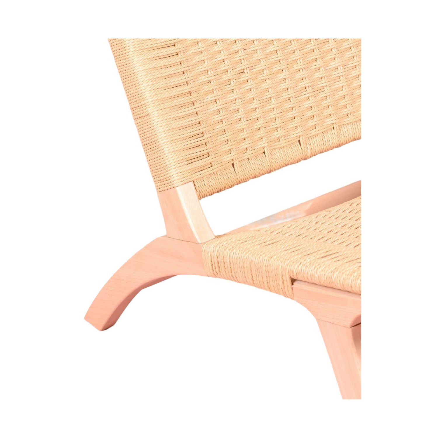 Nordic Forest armchair in beech wood and natural rope