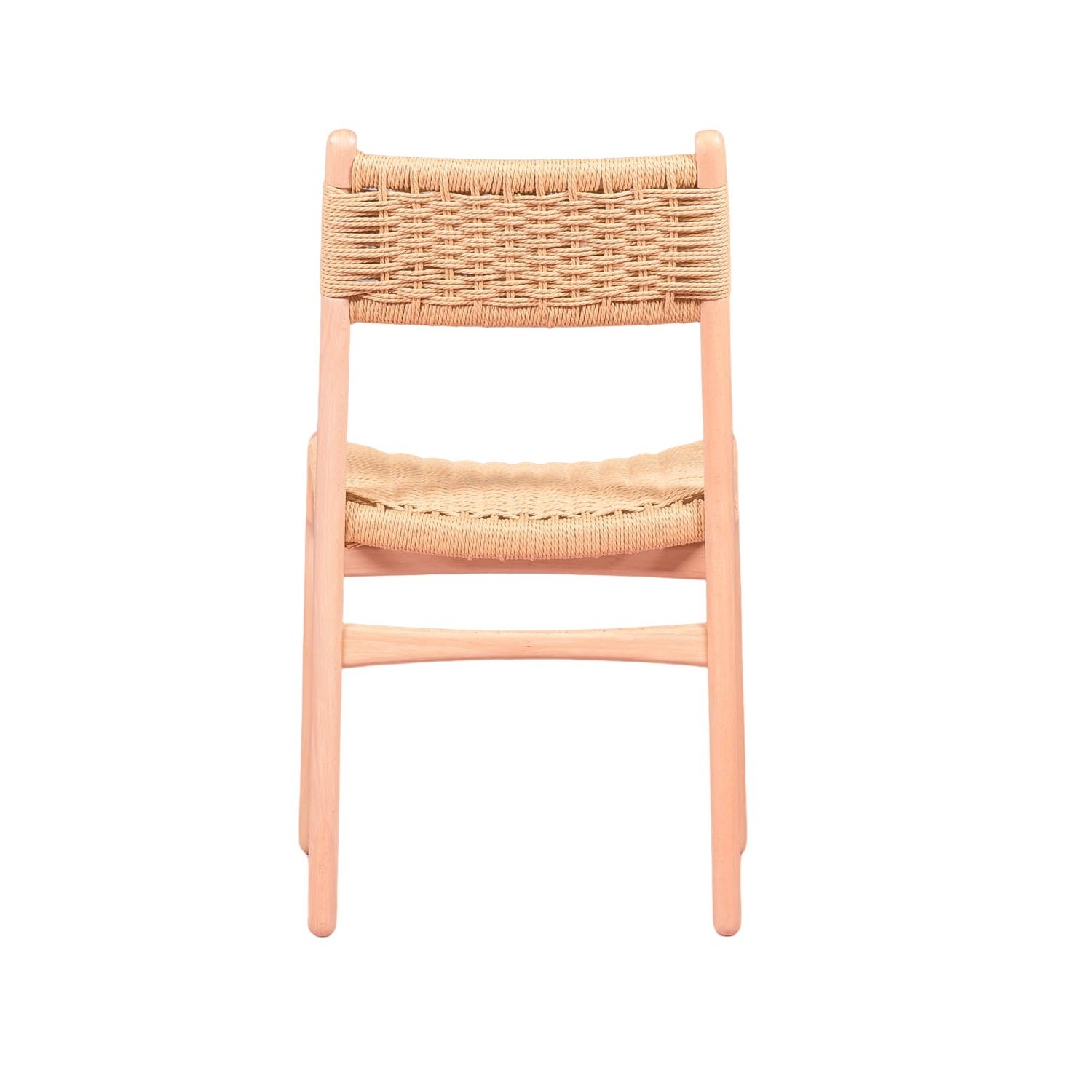 Liam Nordic stoel in beukenhout en natuurlijk touw