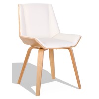 Silla Nordic Plywood S con cojín de polipiel y madera de arce