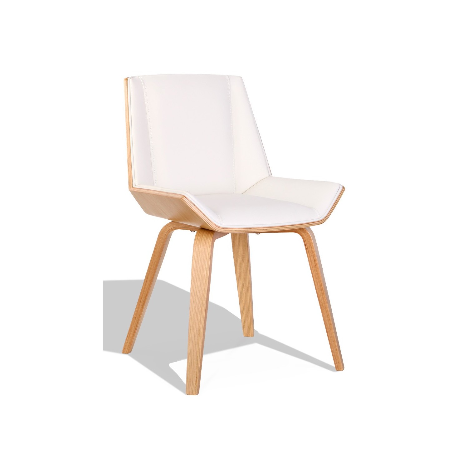 Nordic Plywood S -tuoli keinonahalla ja vaahterapuutyynyllä