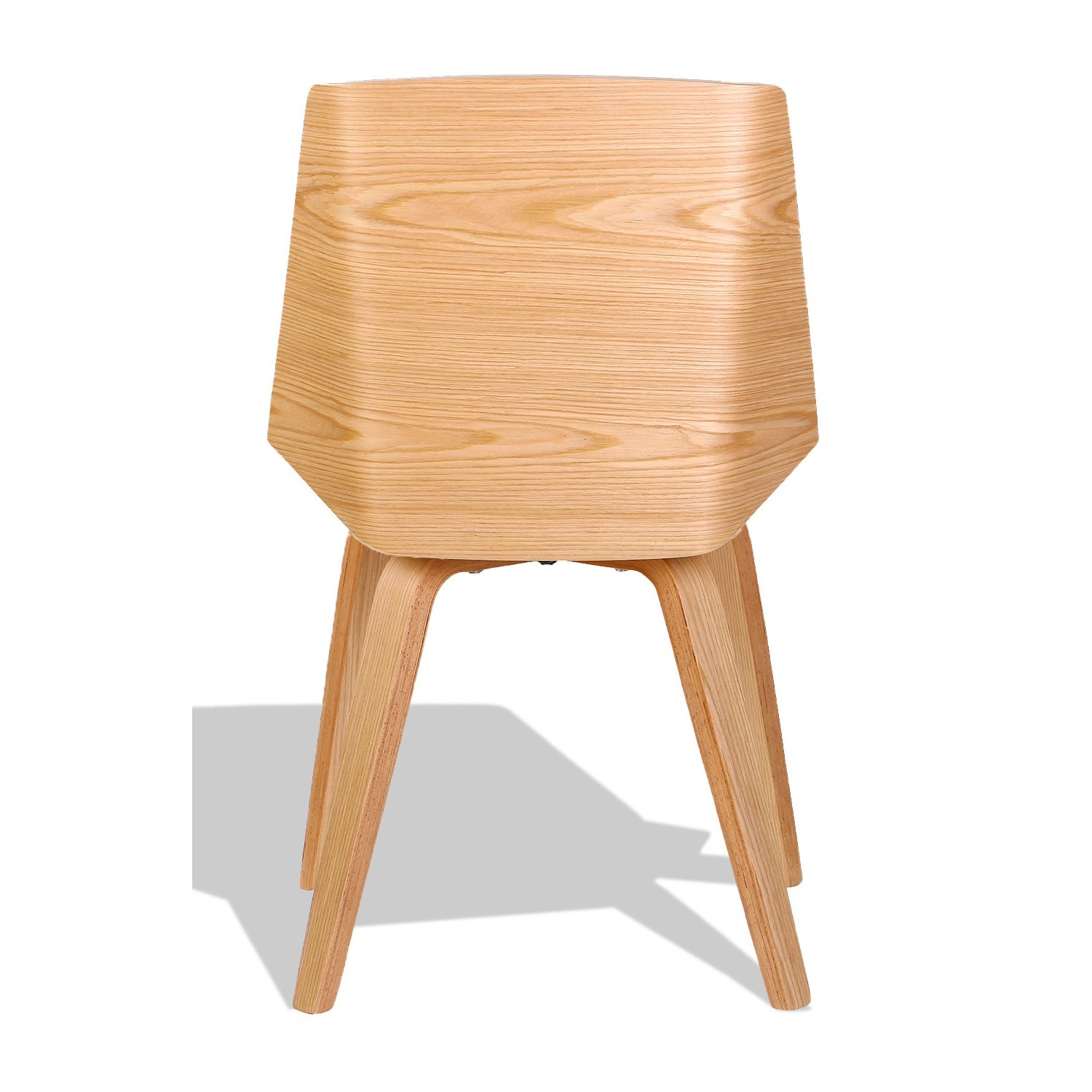 Chaise Nordic Plywood S avec coussin en similicuir et bois d'érable