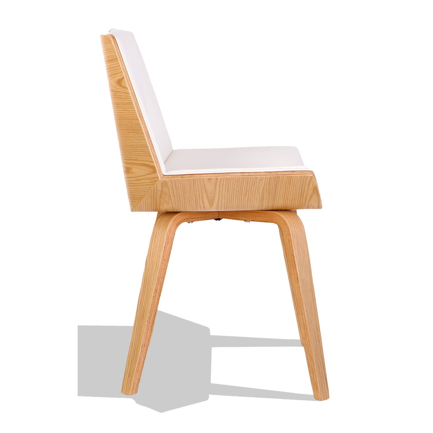 Nordic Plywood S chair with leatherette and maple wood cushion
