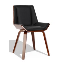 Nordic Plywood S Stuhl mit Kunstleder und Nussbaumkissen