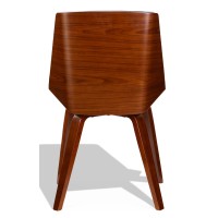 Nordic Plywood S -tuoli keinonahalla ja pähkinätyynyllä
