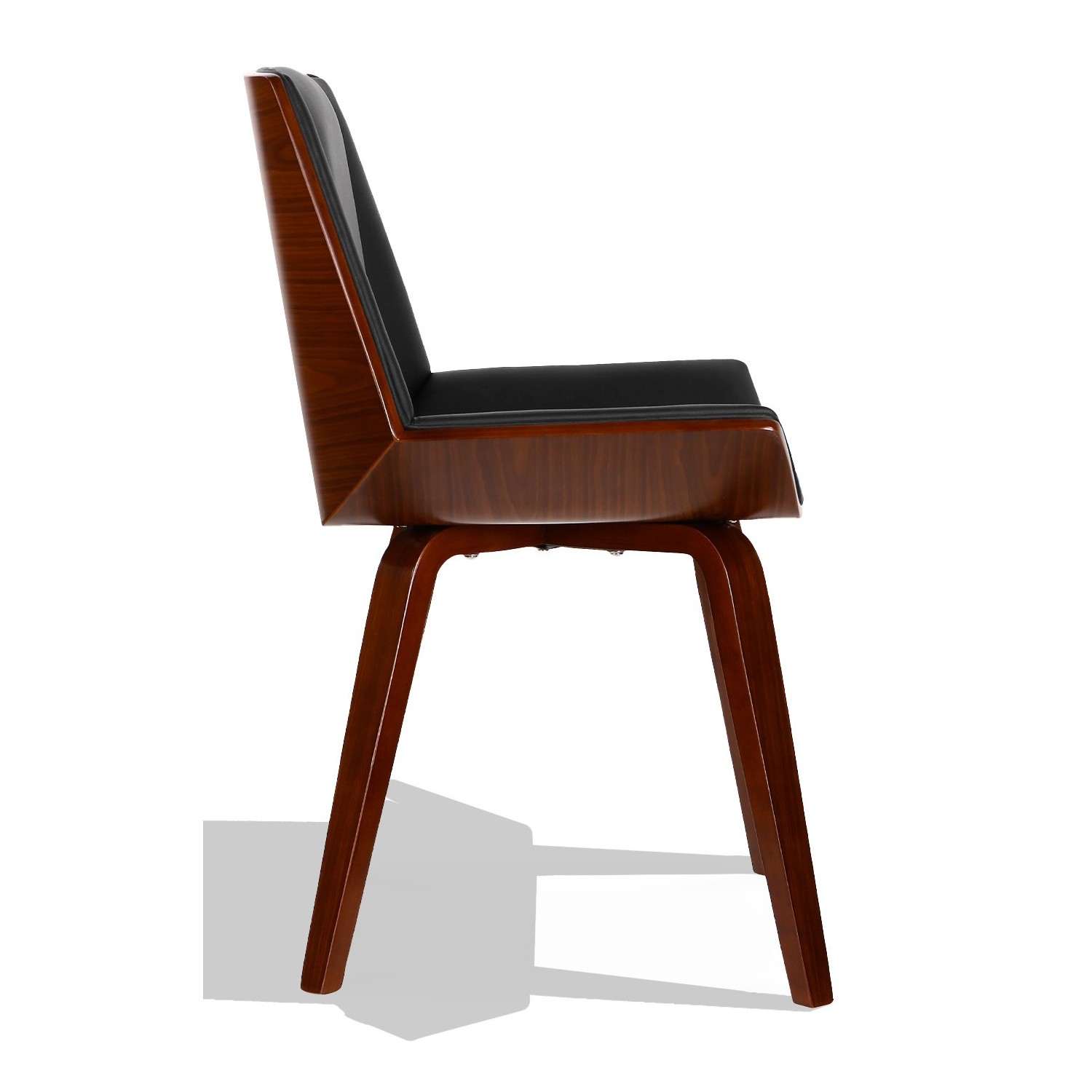 Židle Nordic Plywood S s koženkou a ořechovým polštářem