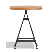 Mesa alta industrial Amadeus en madera de haya