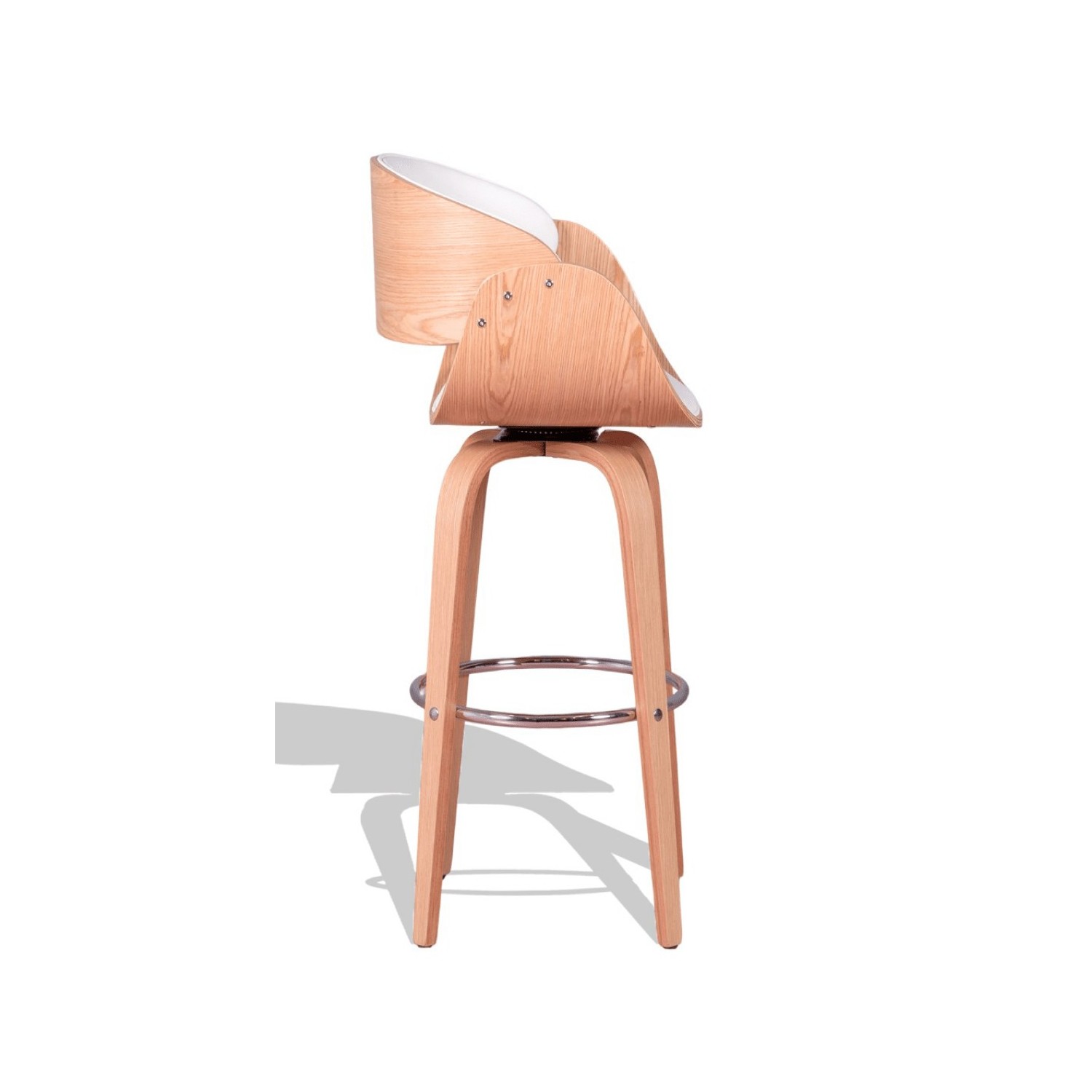 Burrow-Hocker aus Ahornholz und Kunstlederkissen