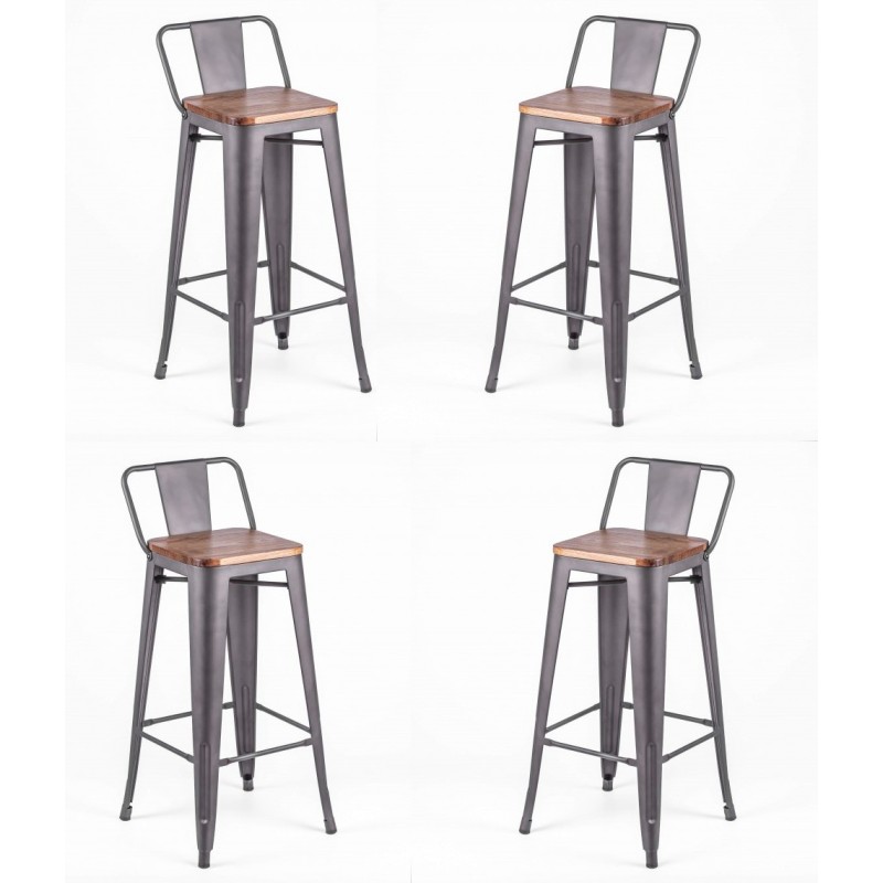 Teollinen jakkara Bistro LB Wood