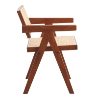 Réplique de la chaise Chandigarh avec accoudoirs du designer Pierre Jeanneret 
