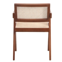 Replica Chandigarh stoel met armen door ontwerper Pierre Jeanneret 